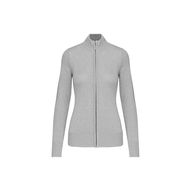 Cardigan femme zippé