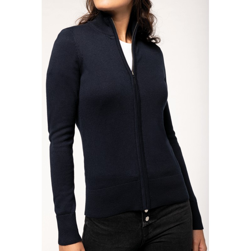 Cardigan femme zippé